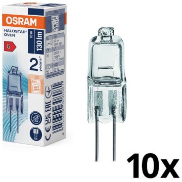 10 kpl pakkaus uunilamppuja HALOSTAR G4/10W/12V 2700K - Osram