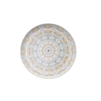 12-osainen monivärinen posliiniastiasarja