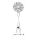 126 cm jalustatuuletin sumutustehosteella 50W/230V, valkoinen + kaukosäädin