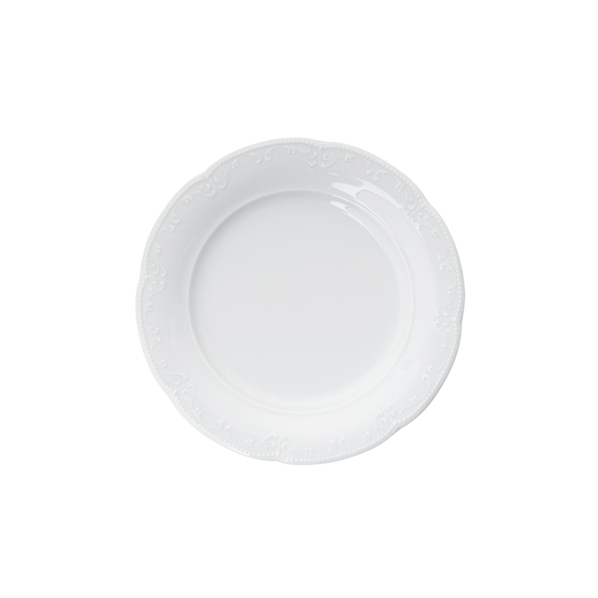 18-osainen astiasarja valkoinen/posliini