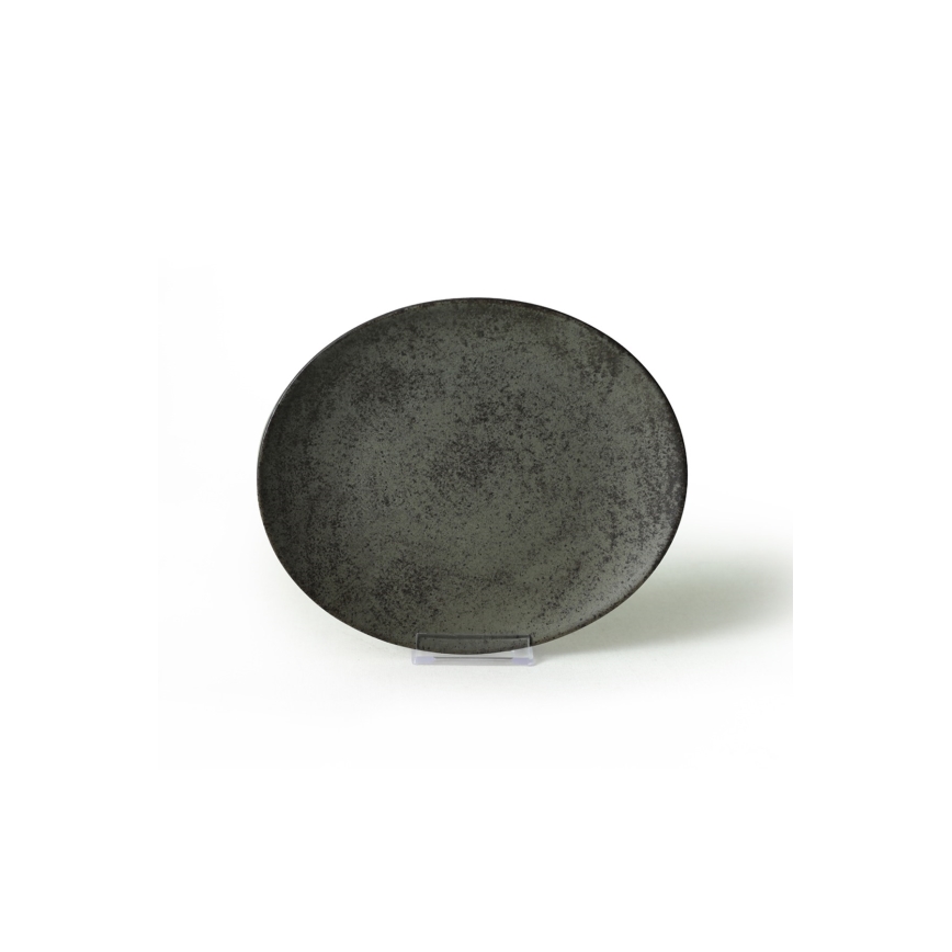 18-osainen astiasto antrasiitti/vihreä/kivitavara