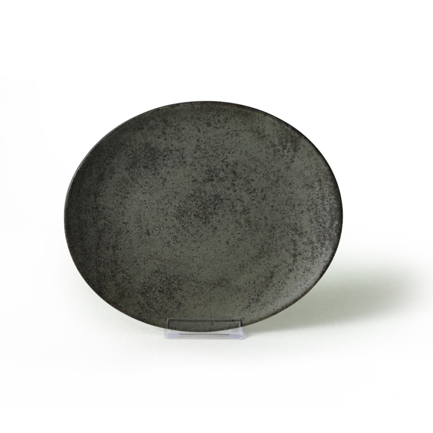 18-osainen astiasto antrasiitti/vihreä/kivitavara