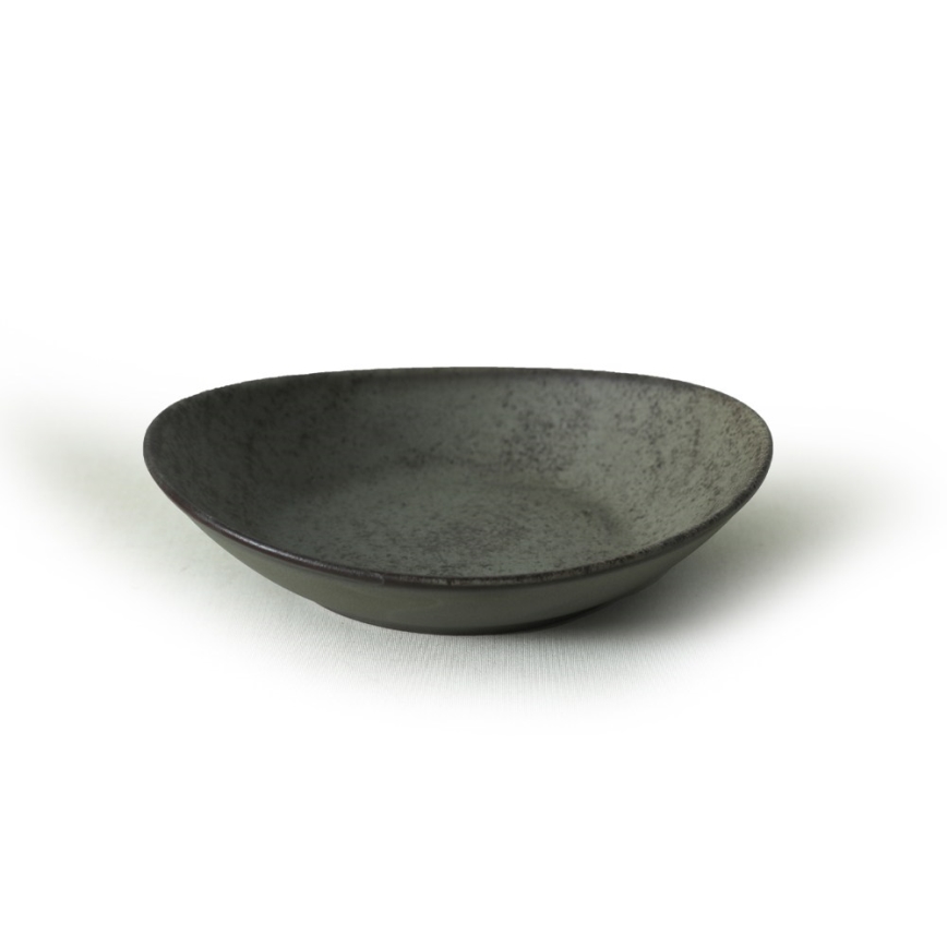 18-osainen astiasto antrasiitti/vihreä/kivitavara