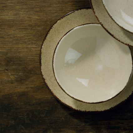 18-osainen ruokailusarja beige/posliini