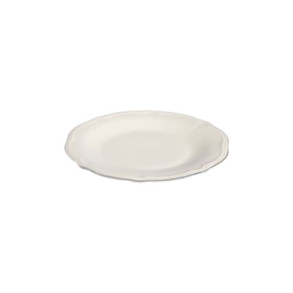 18-osainen ruokailusarja, kermanvalkoinen/hopea/posliini