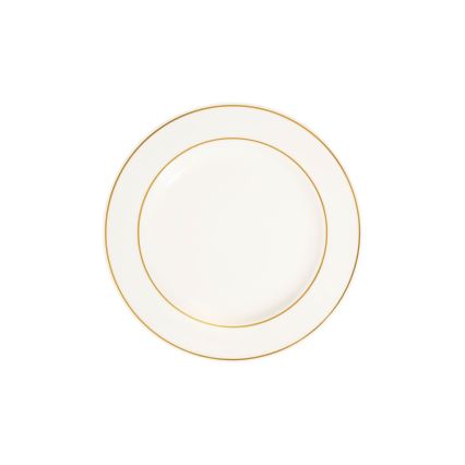 18-osainen ruokailusarja, valkoinen/kultainen/posliini