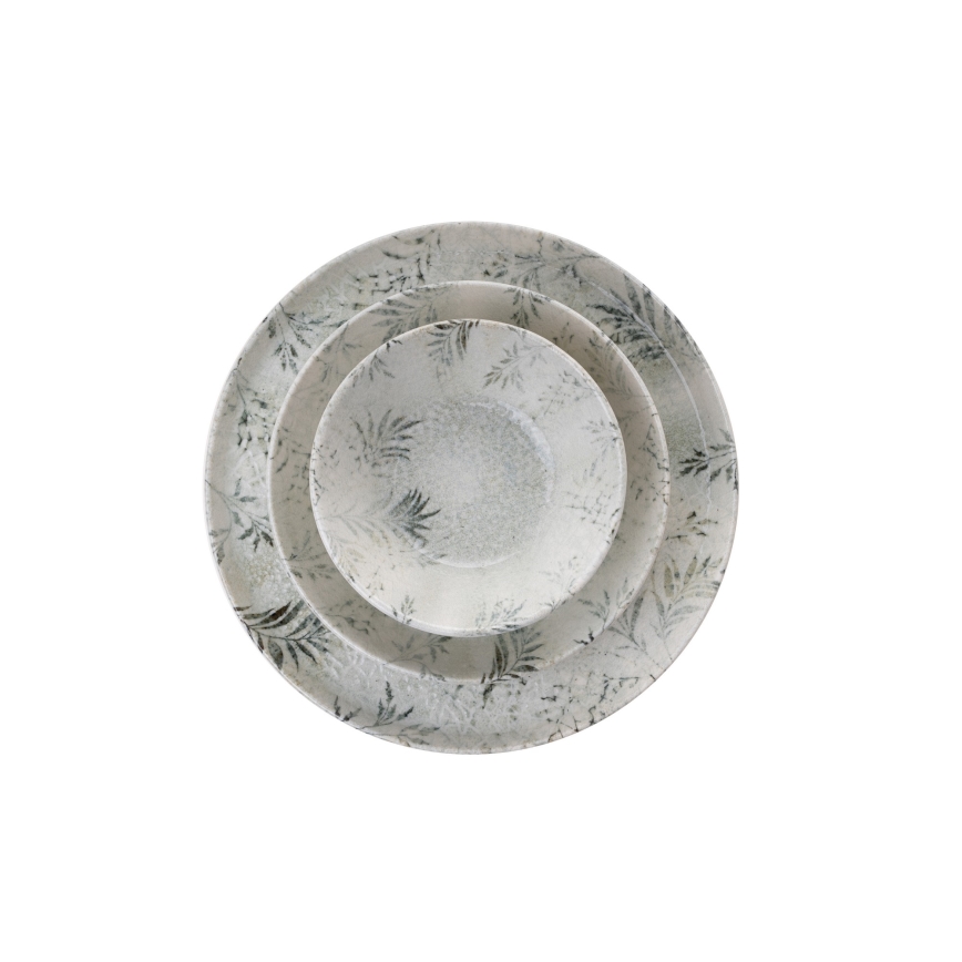 18-osainen ruokailusetti, harmaa/posliini