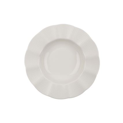 18-osainen ruokailusetti, valkoinen posliini