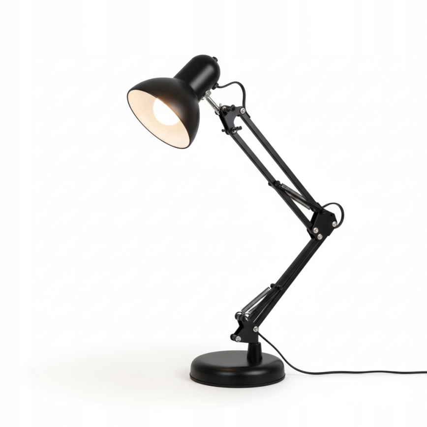 2-in-1 pöytä- ja klipsivalaisin 1xE27/60W/230V musta