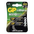 2 kpl AA-litiumparisto GP LITHIUM 1,5V