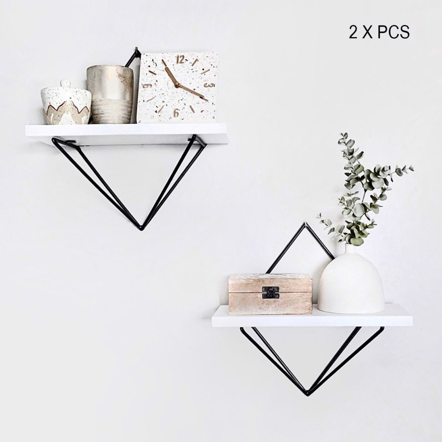 2 kpl DIA-hyllyjä, valkoinen/musta