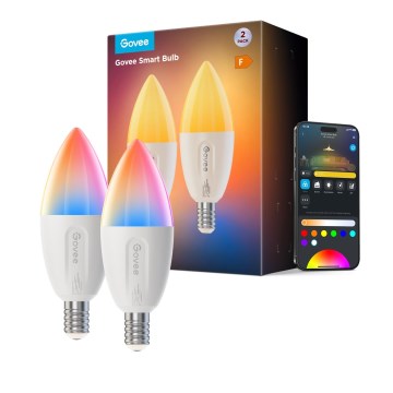 2 kpl setti LED RGBWW himmennettävä polttimo MATTER E14/5W/230V 2700-6500K Wi-Fi - Govee