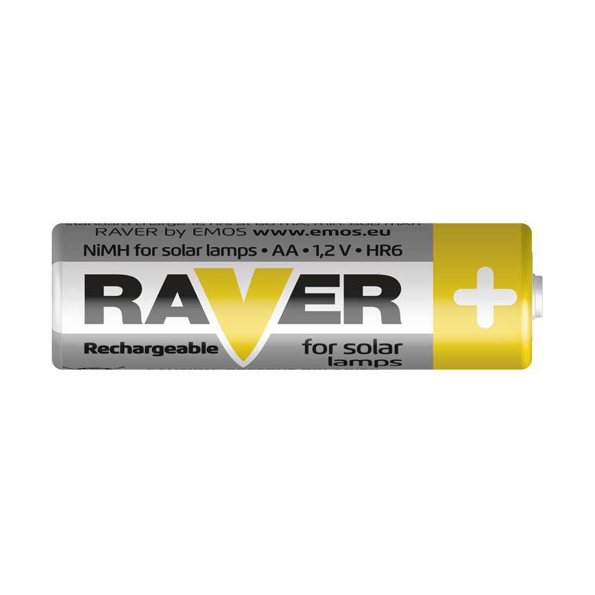 2 kpl Uudelleenladattava akku AA RAVER NiMH/1,2V/600 mAh