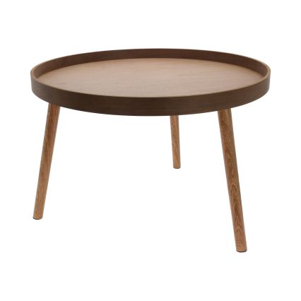 2-osainen VERDE-sohvapöytäsetti Ø 60/38 cm, pähkinä