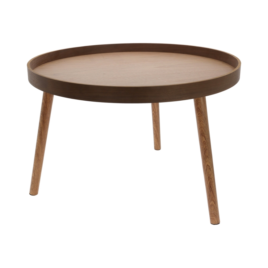 2-osainen VERDE-sohvapöytäsetti Ø 60/38 cm, pähkinä