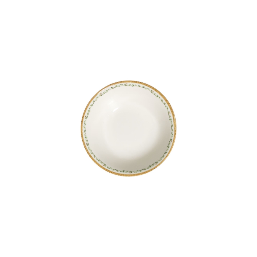 24-osainen astiasetti, kerma/beige/vihreä, posliini