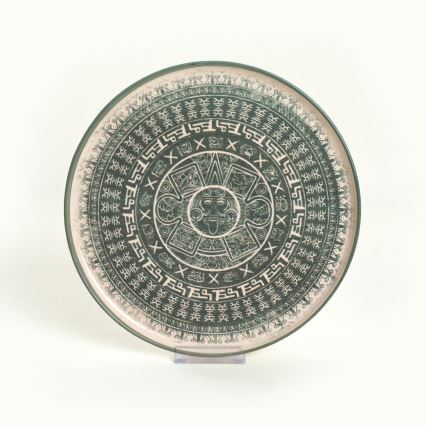 24-osainen astiasto, beige/vihreä, kivitavara