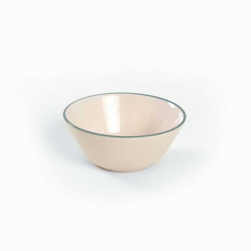 24-osainen astiasto, beige/vihreä, kivitavara