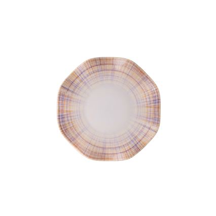 24-osainen astiasto, oranssi/sininen, posliini