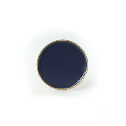 24-osainen astiasto, sininen/kultainen/keramiikka