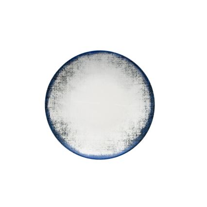 24-osainen astiasto, valkoinen/sininen, posliini