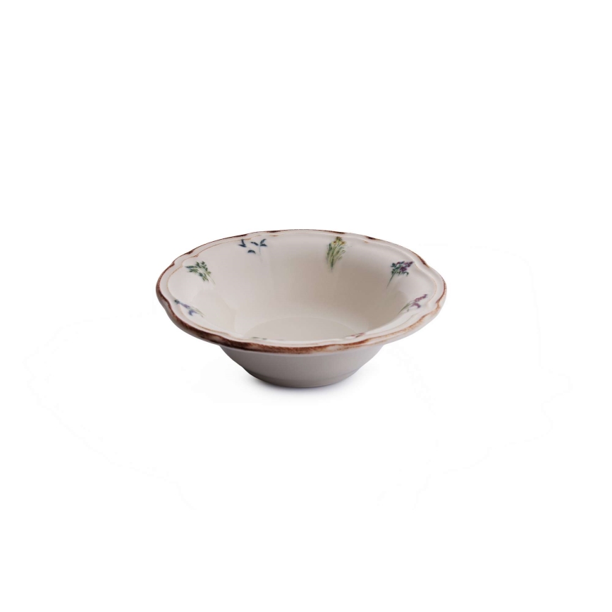 24-osainen monivärinen posliininen ruokailusetti