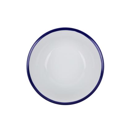 24-osainen posliininen ruokailusarja, valkoinen/sininen