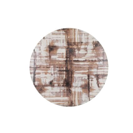 24-osainen posliininen ruokailusetti, ruskea/valkoinen