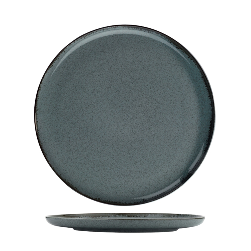 24-osainen posliininen ruokailusetti, sininen