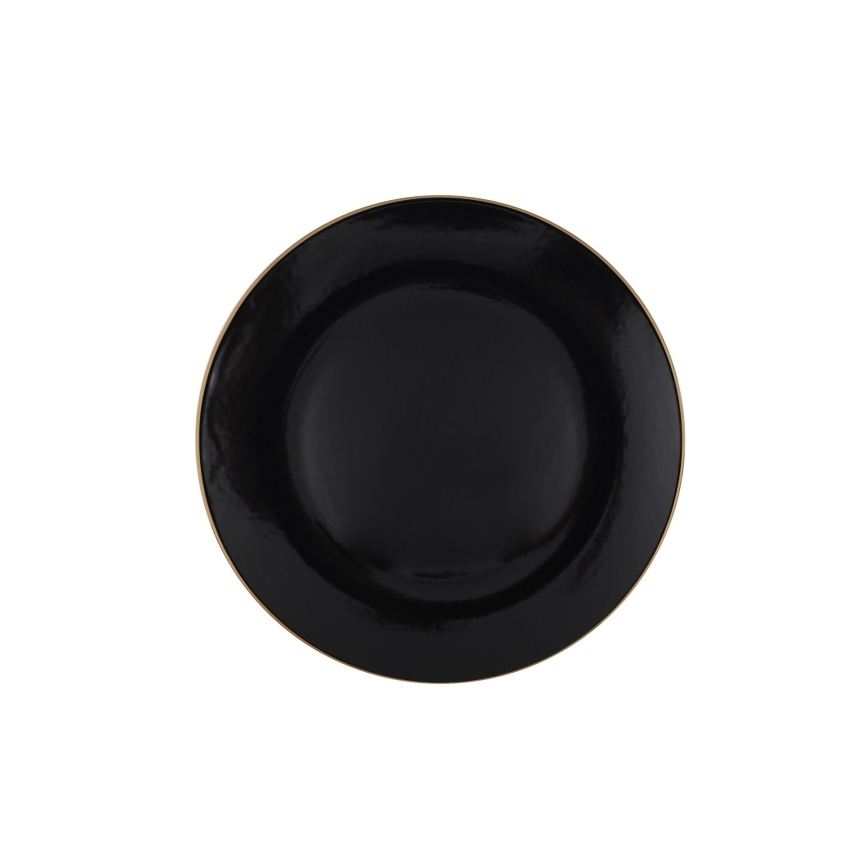 24-osainen ruokailusarja – musta/kulta, kivitavara