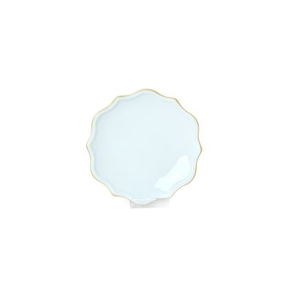 24-osainen ruokailusarja, valkoinen/kultainen/kivitavara