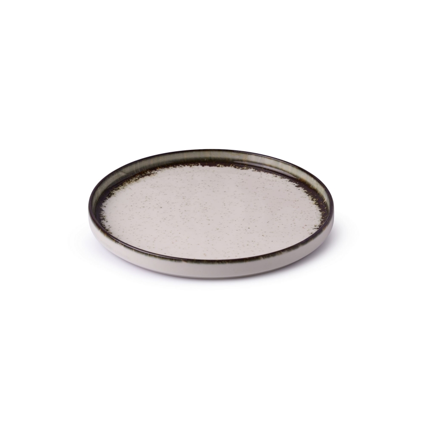 24-osainen ruokailusarja valkoinen/ruskea/posliini