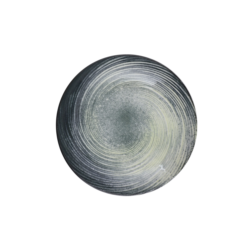 24-osainen ruokailusarja, vihreä/musta, posliini