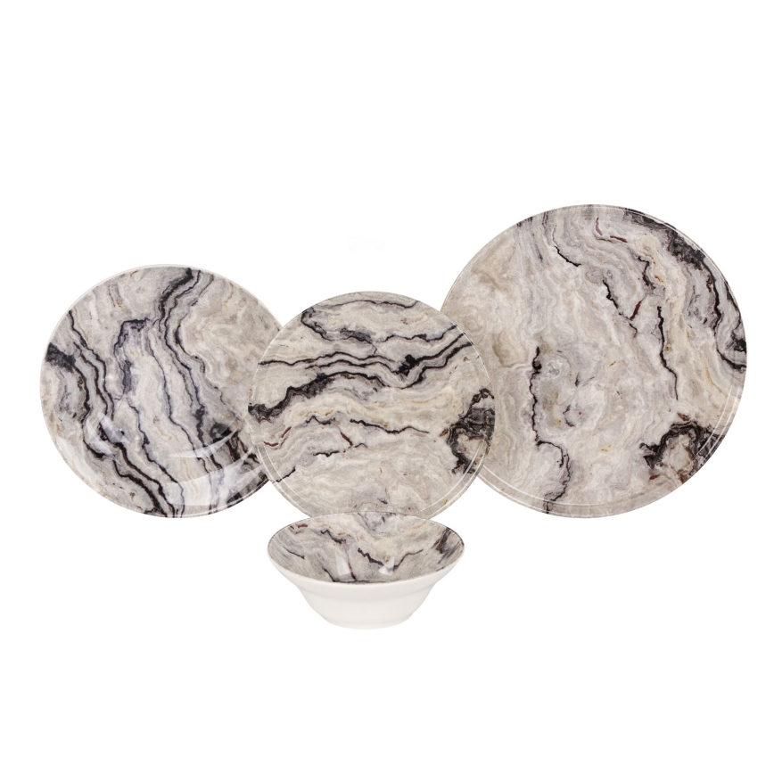 24-osainen ruokailusetti beige/keramiikka