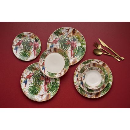 24-osainen ruokailusetti monivärinen/keramiikka