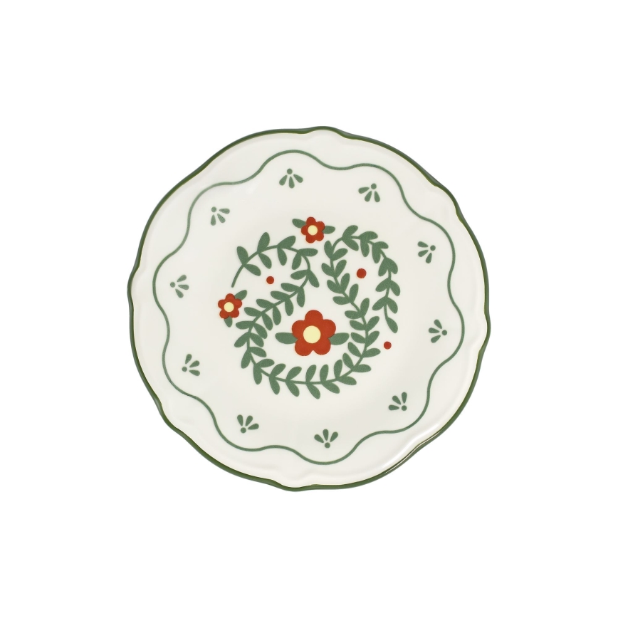 24-osainen ruokailusetti, monivärinen/posliini