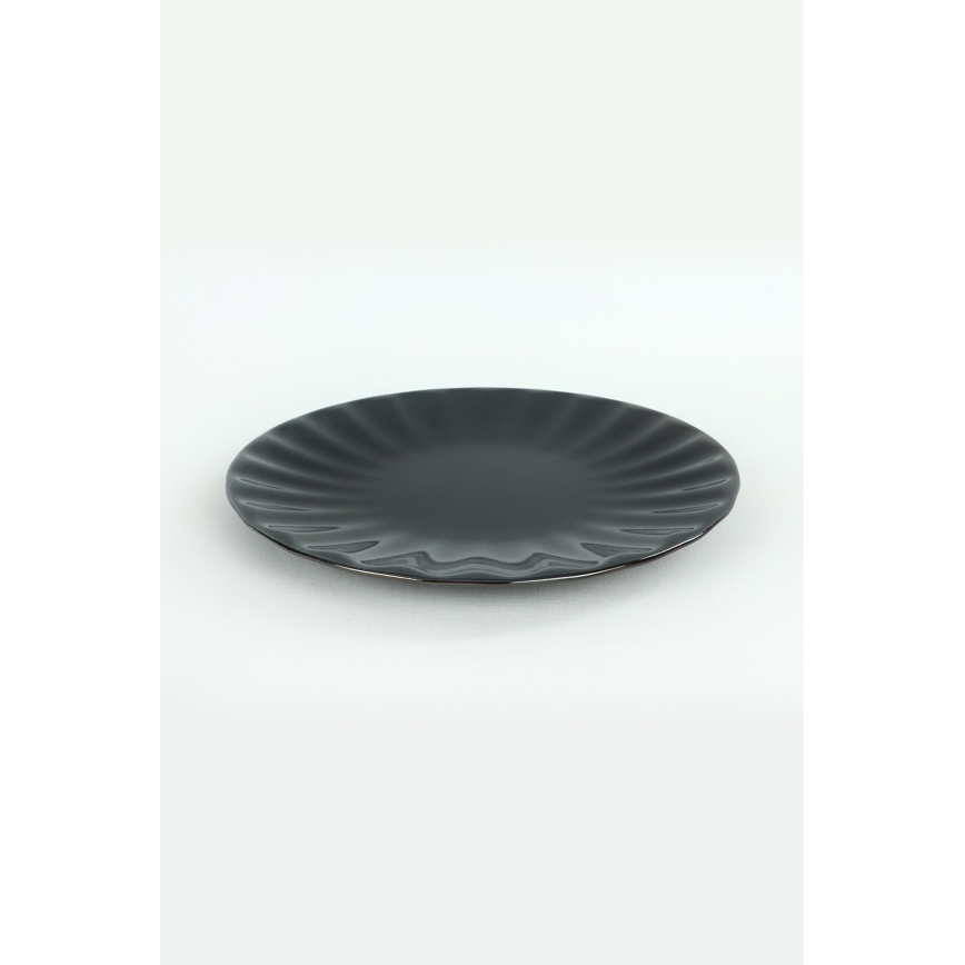 24-osainen ruokailusetti musta/kivitavara