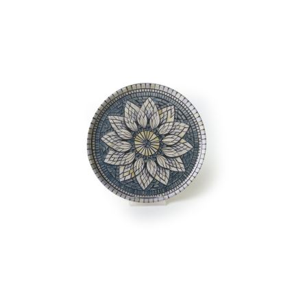 24-osainen ruokailusetti, sininen/kerma/kivitavara