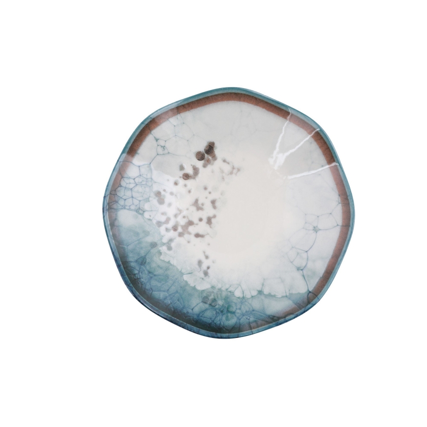 24-osainen ruokailusetti, sininen/posliini