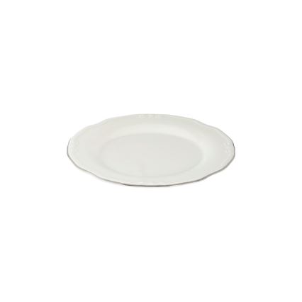 24-osainen ruokasarja, valkoinen/hopea/posliini