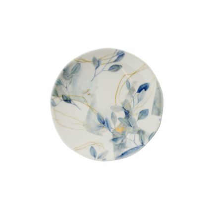 24-osainen ruokasarja valkoinen/sininen/posliini