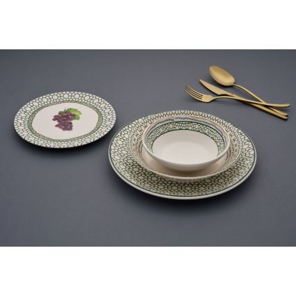 24-osainen värikäs keramiikka-ateriasarja