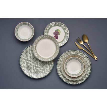 24-osainen värikäs keramiikka-ateriasarja