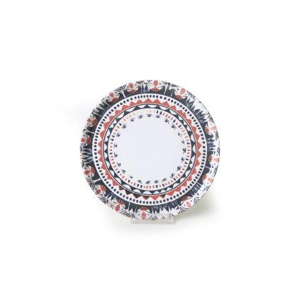 24-osainen värikäs kivitavara-astiasetti