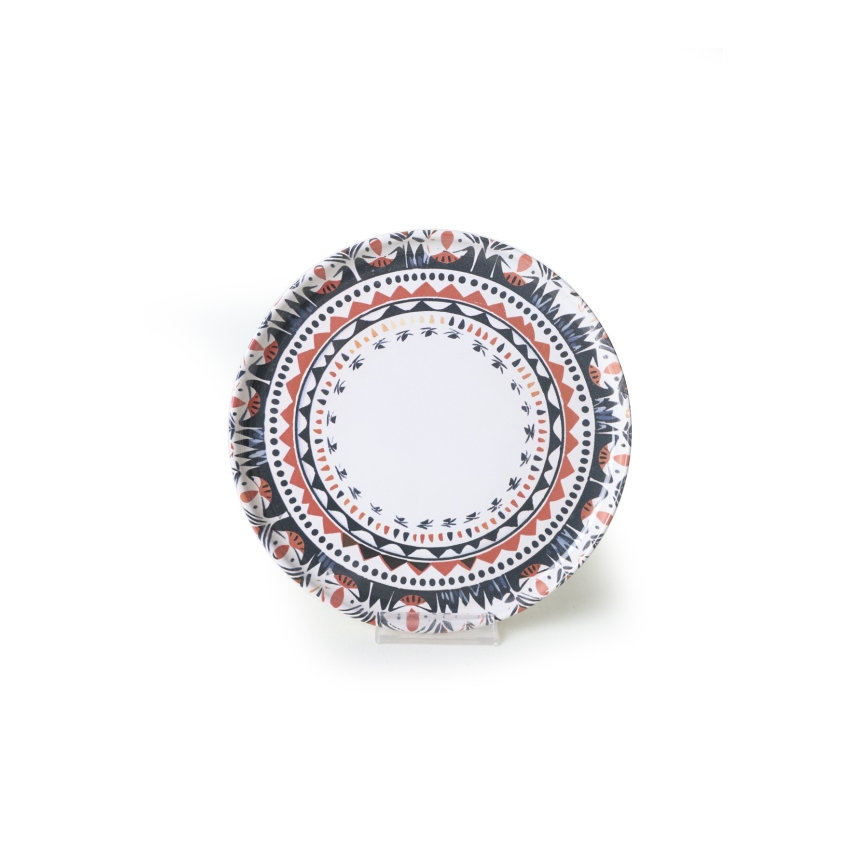 24-osainen värikäs kivitavara-astiasetti