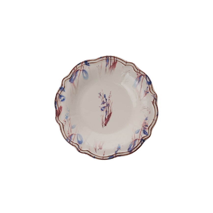 24-osainen värikäs posliininen ruokailusetti