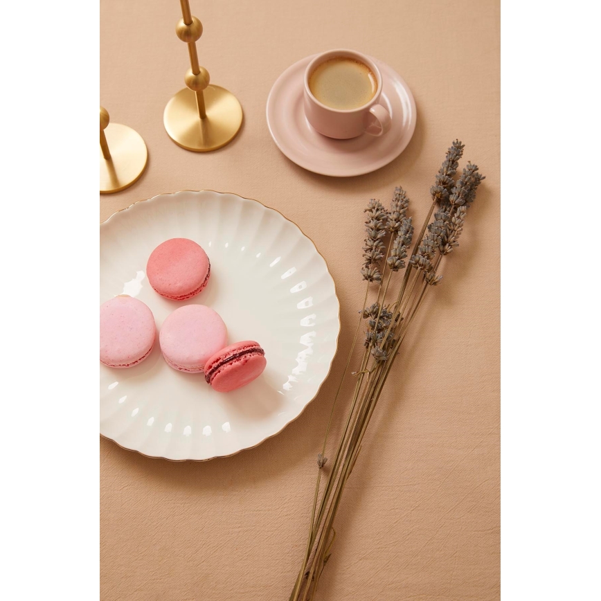 27-osainen posliininen ruokailusarja, valkoinen/kultainen