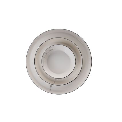 27-osainen ruokailusetti, valkoinen/musta, posliini