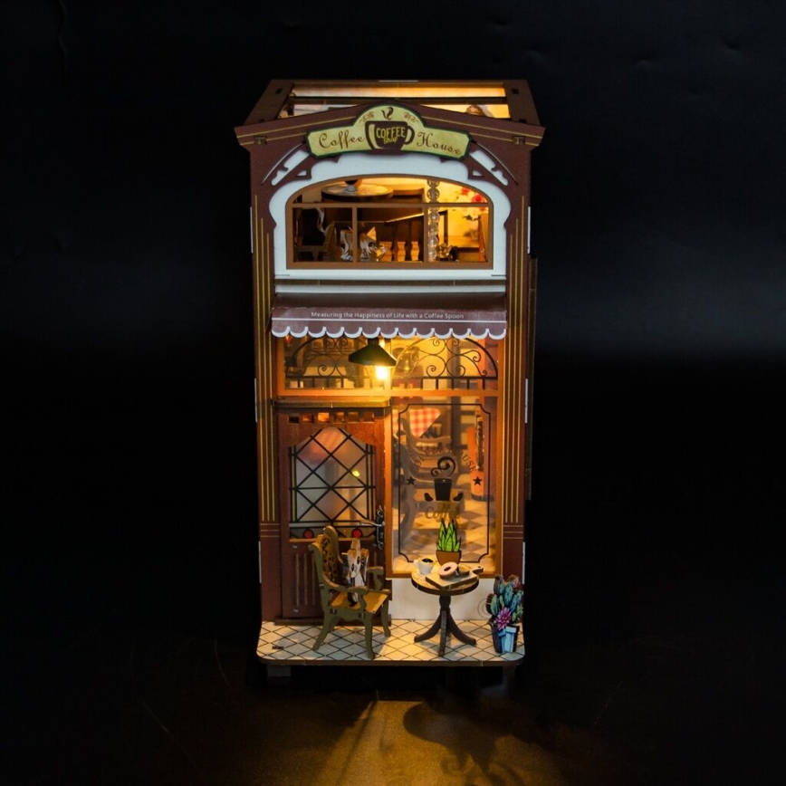 2Kids Toys - 3D-palapeli LED-kirjanpidike Kahvila 2xAAA