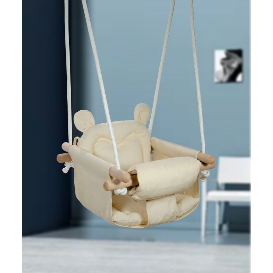 2Kids Toys - Lasten tekstiilikeinu kerma/pyökki